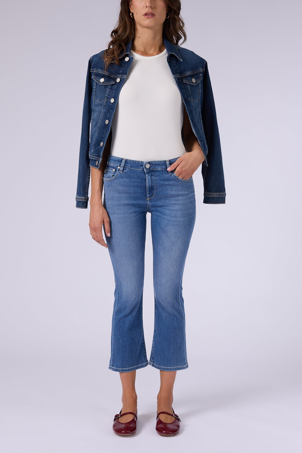JODI CROP  HIGHRISE FLARE CROP