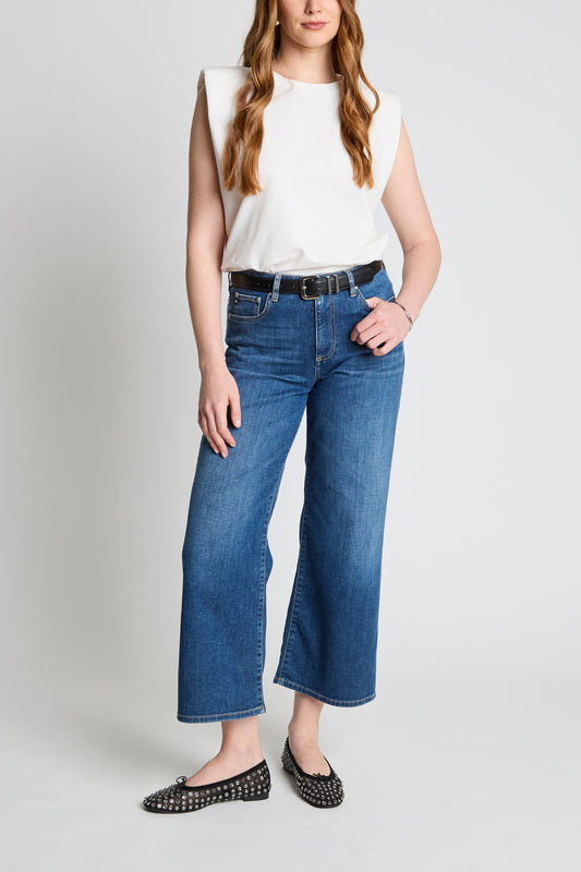SAIGE  WIDE LEG CROP CLEAN HEM