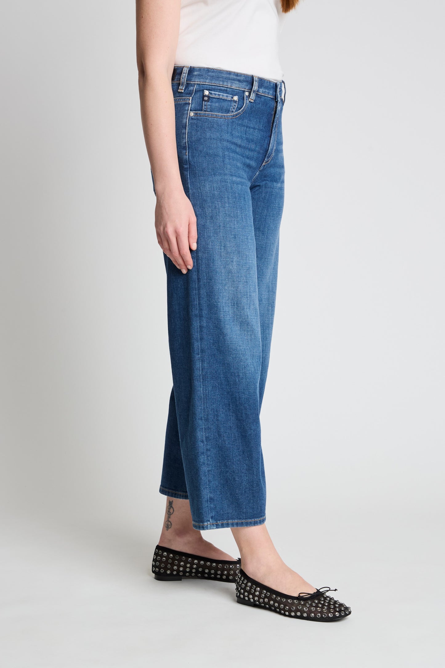 SAIGE  WIDE LEG CROP CLEAN HEM