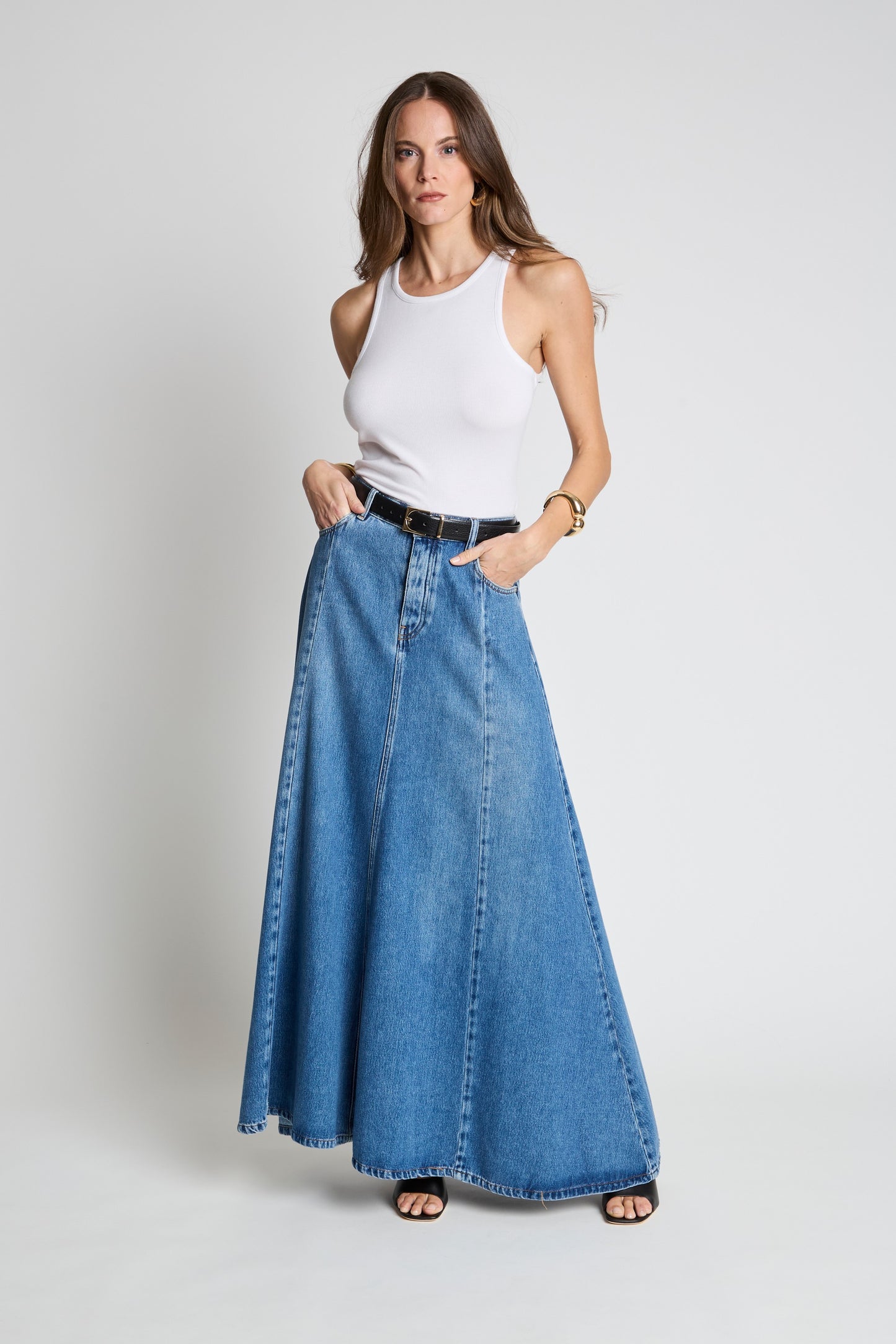 TULA  SHADOWPOCKET MIDI SKIRT