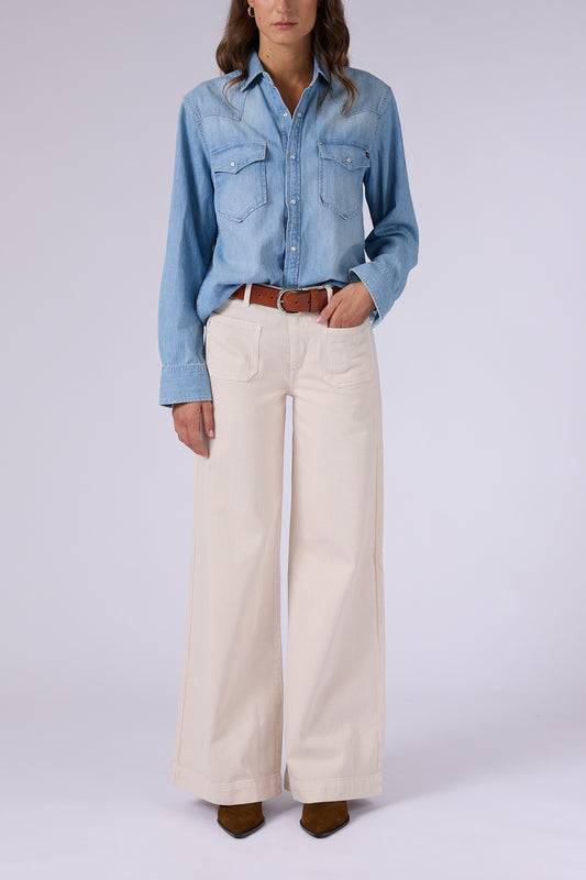 MINAJY  WIDE LEG PATCH POCKET FLARE