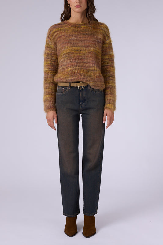 VALENTINAMULTI COLOR CREW NECK JUMPER
